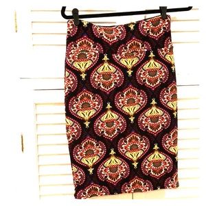 LuLaRoe Cassie Skirt size Small paisley boho